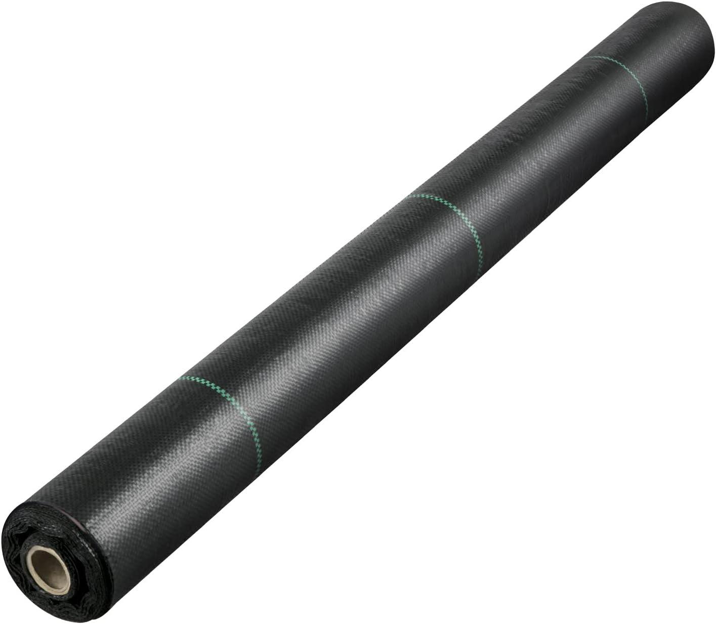 image:imageHappybuy 6x300ft Premium Weed Barrier Landscape Fabric Heavy Duty 24OZ Woven Weed Control Fabric High Permeability Good for Flower Bed Geotextile Fabric Underlayment Driveway Fabric Ground Cover6FTx250FT41OZ