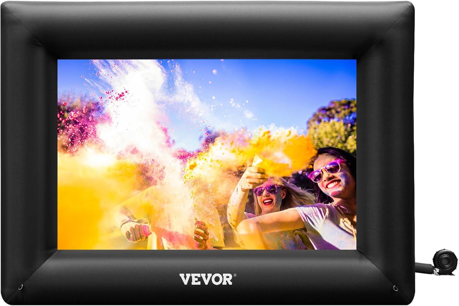 image:imageVEVOR 16FT Inflatable Movie Screen Outdoor Inflatable Projector Screen with Portable Storage Bag 169 Easy Set Up Movie Projection for Outdoor Backyard Home Theater Theme Party24 Feet