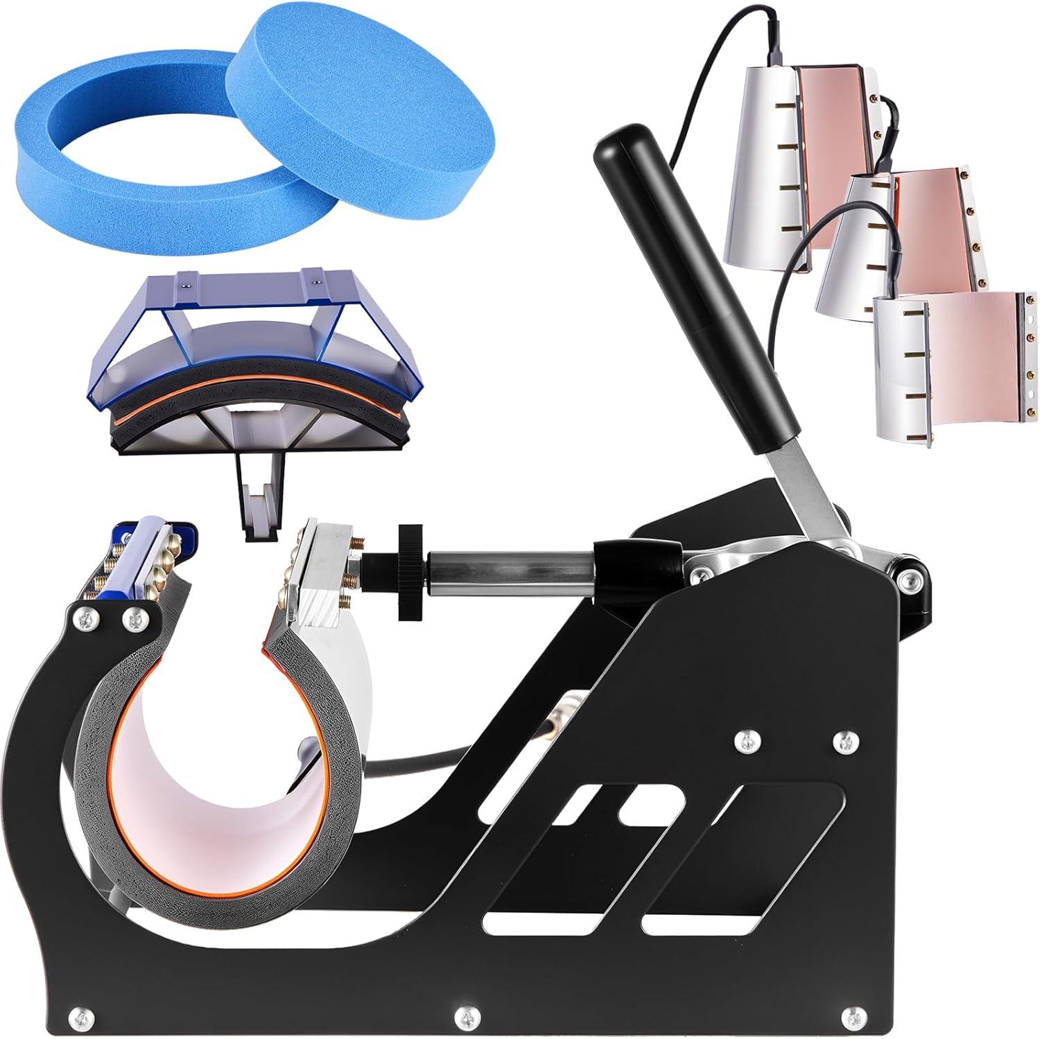 image:imageVEVOR 8 in 1 Heat Press Machine 15x15 Inch 360 Swing Away Tshirt Press Digital Professional Sublimation Heat Transfer for T Shirts Hat Cap Mug PlateBlue