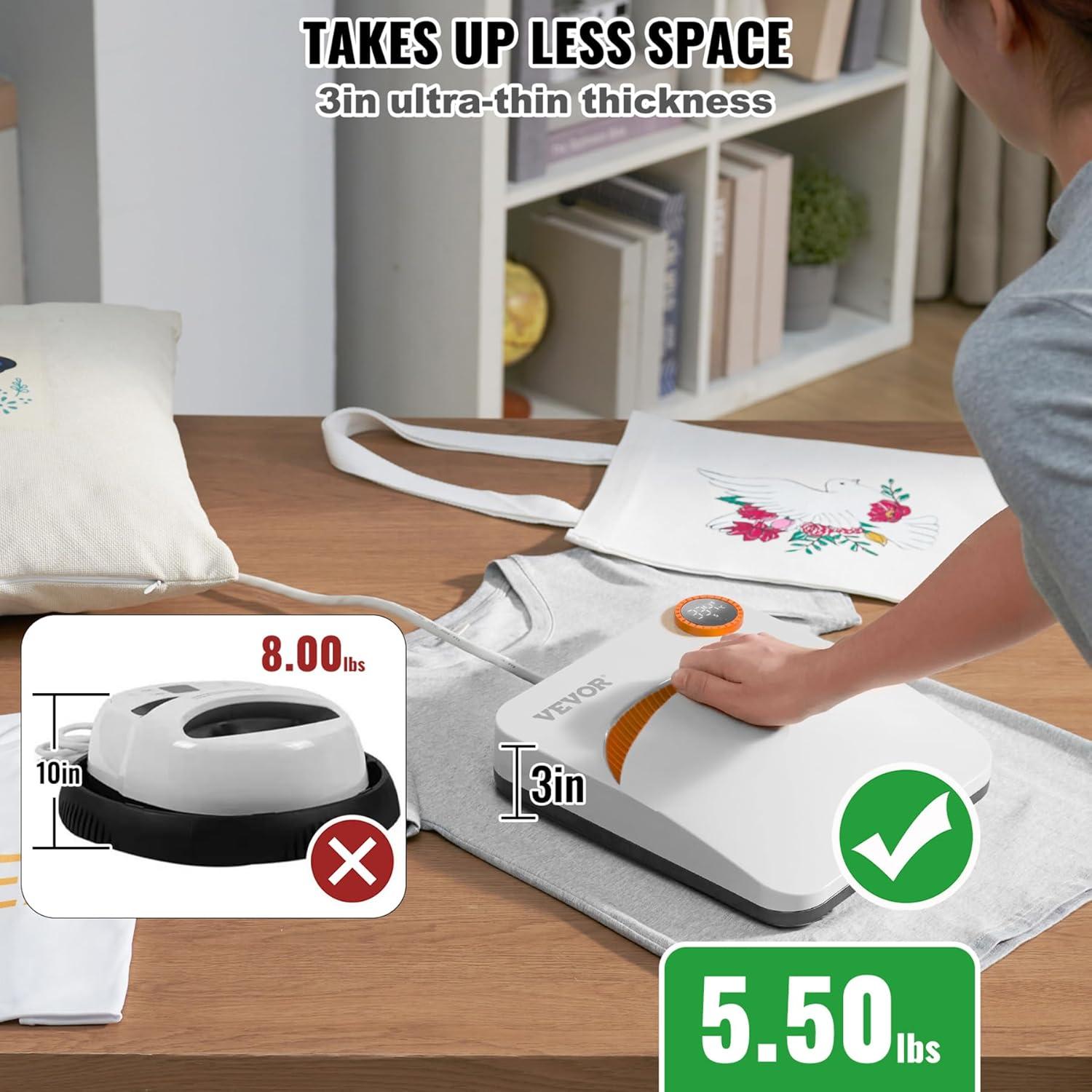 image:imageVEVOR 8 in 1 Heat Press Machine 15x15 Inch 360 Swing Away Tshirt Press Digital Professional Sublimation Heat Transfer for T Shirts Hat Cap Mug PlateLight Green