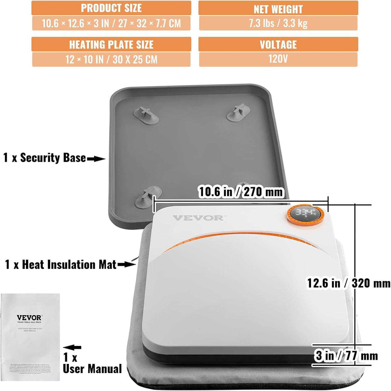 image:imageVEVOR 8 in 1 Heat Press Machine 15x15 Inch 360 Swing Away Tshirt Press Digital Professional Sublimation Heat Transfer for T Shirts Hat Cap Mug PlatePink
