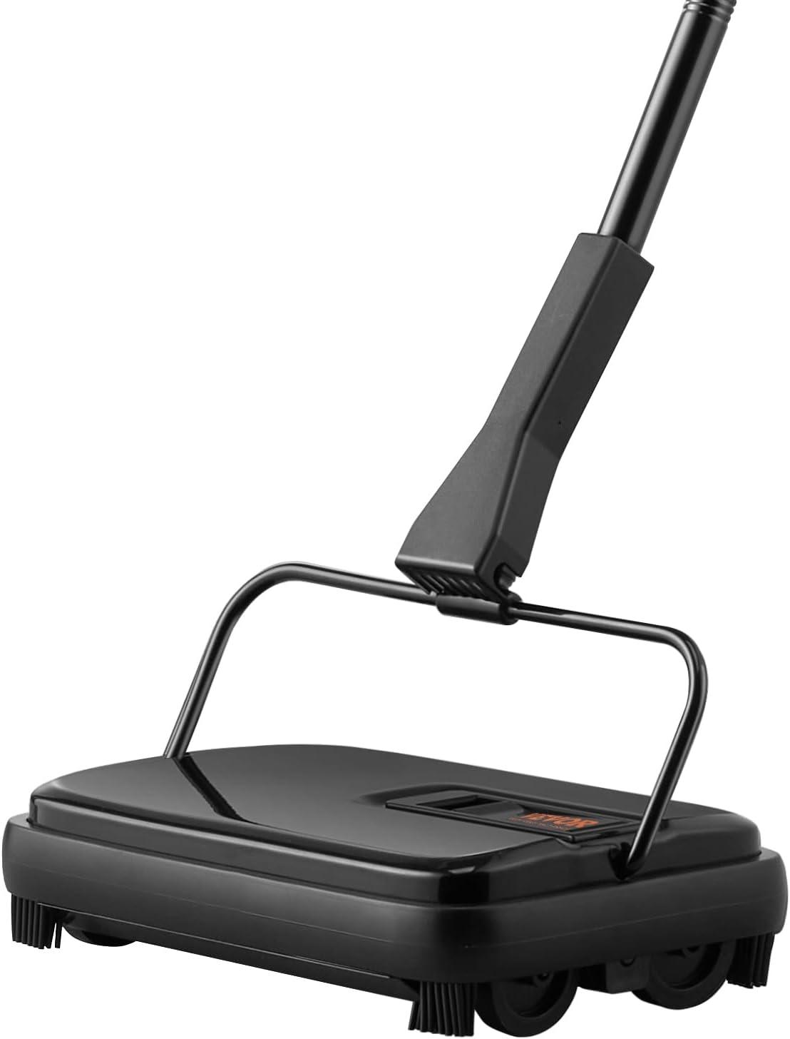 image:imageVEVOR Carpet Sweeper 787 in Sweeping Paths Floor Sweeper Manual Non Electric 300 ml Dustbin Capacity with Comb for Home Office Rugs Hardwood Surfaces Wood Floors Laminate Cleans Dust Pet HairBlack