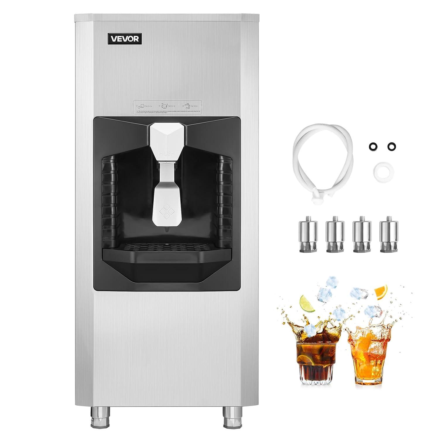 image:imageVEVOR Commercial Ice Maker Machine Head 300 LbsDay Stainless Steel Ice Machine with Scheduled IceMaking SelfCleaning Adjustable Thickness Ideal for Restaurant Bar Cafe Hotel Head OnlyIce Storage Bin