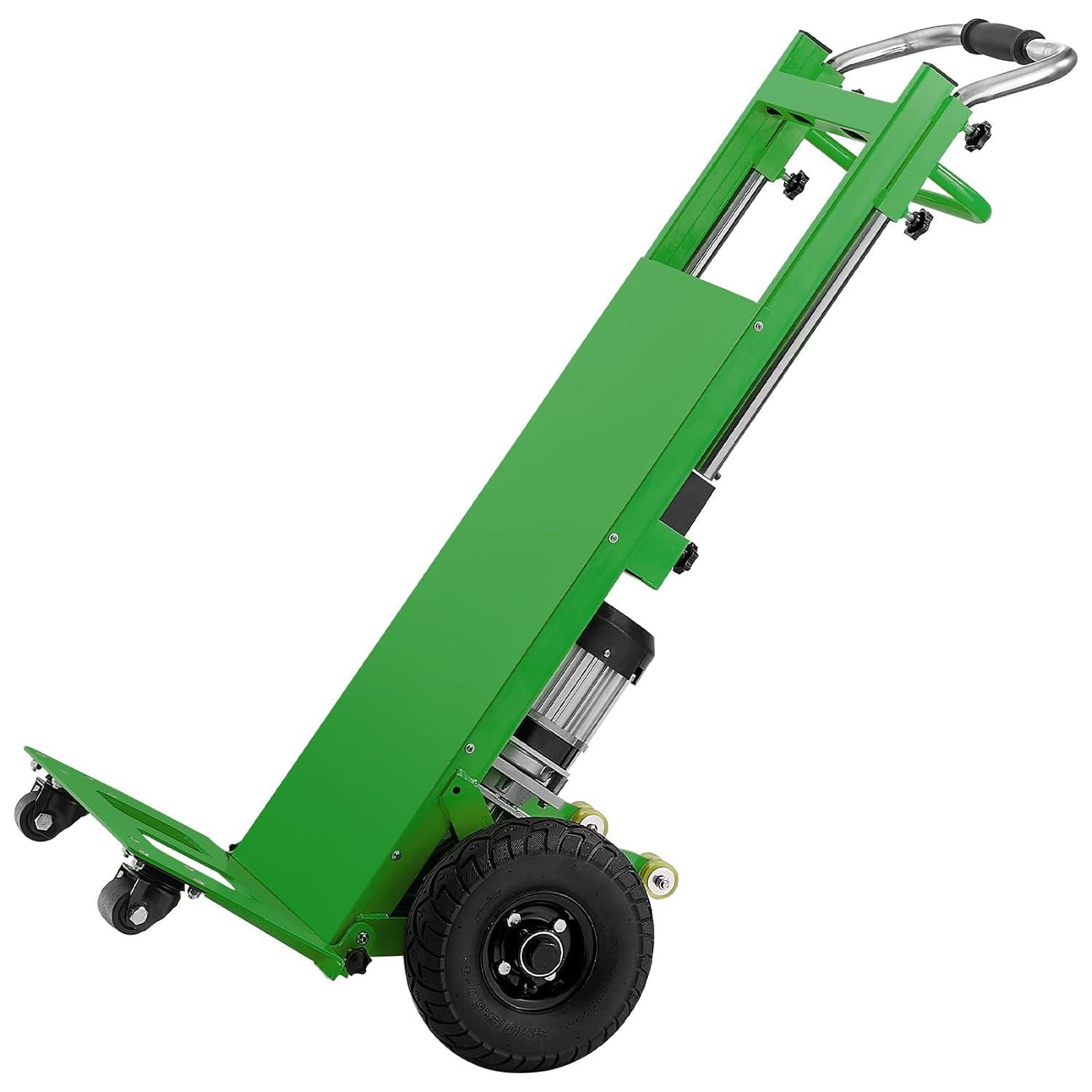image:imageVEVOR Electric Stair Climbing Dolly 880lbs Electric Stair Climbing Hand Trucks with 1575in Rope amp Extendable Handle Heavy Duty Stair Climber for Warehouse Logistics Moving FurnitureBlueGreen