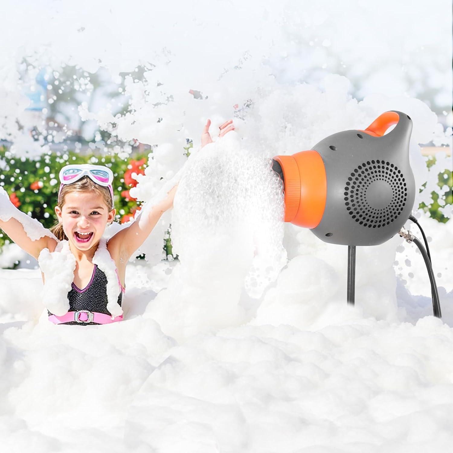 image:imageVEVOR Foam Machine 115 W Party Foam Cannon Portable Foam Maker with a Tripod Stand Powerful Foam Party Machine for Backyard Pool Outdoor Events Birthdays Celebrations and Party Grey amp YellowOrange