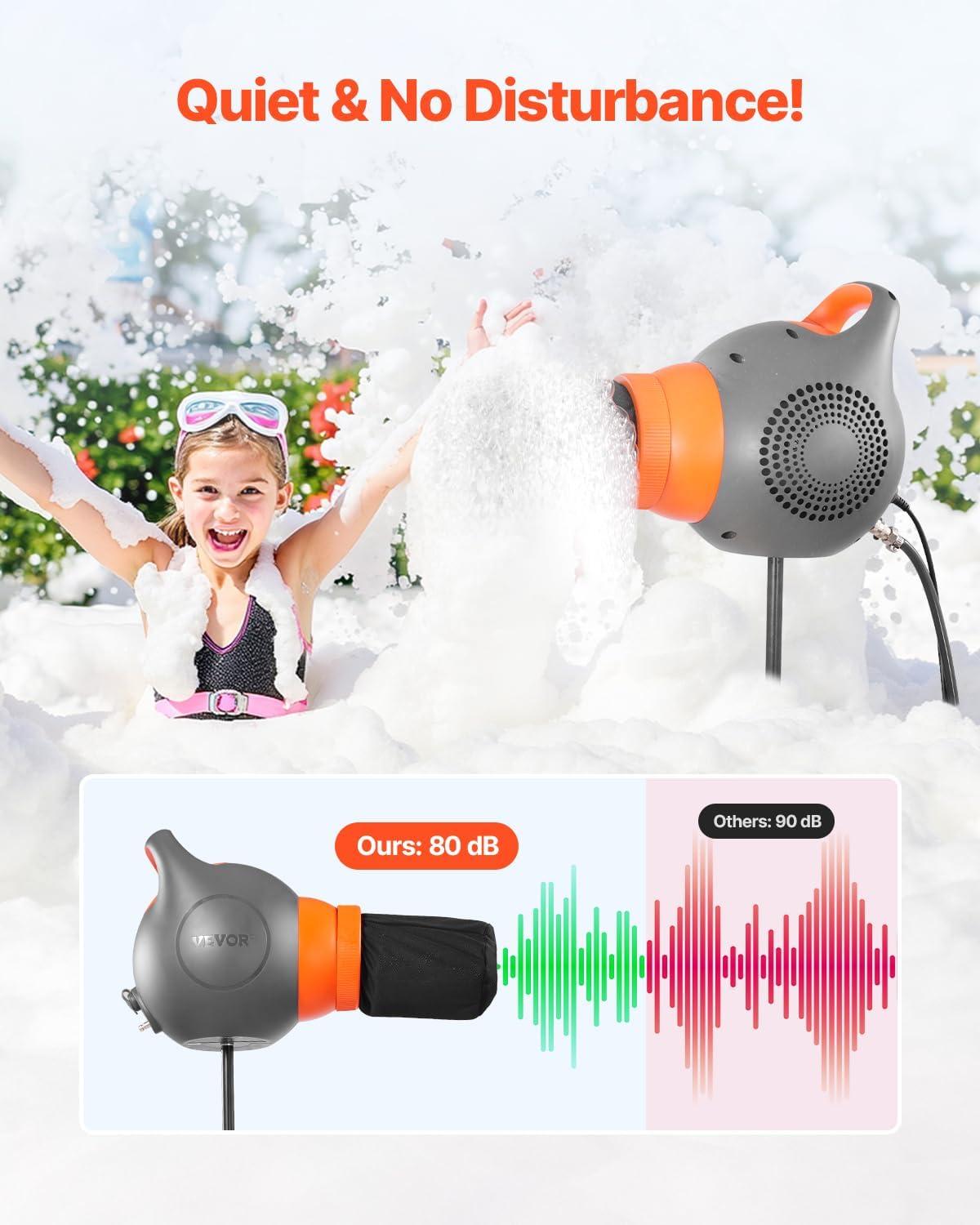 image:imageVEVOR Foam Machine 115 W Party Foam Cannon Portable Foam Maker with a Tripod Stand Powerful Foam Party Machine for Backyard Pool Outdoor Events Birthdays Celebrations and Party Grey amp YellowOrange