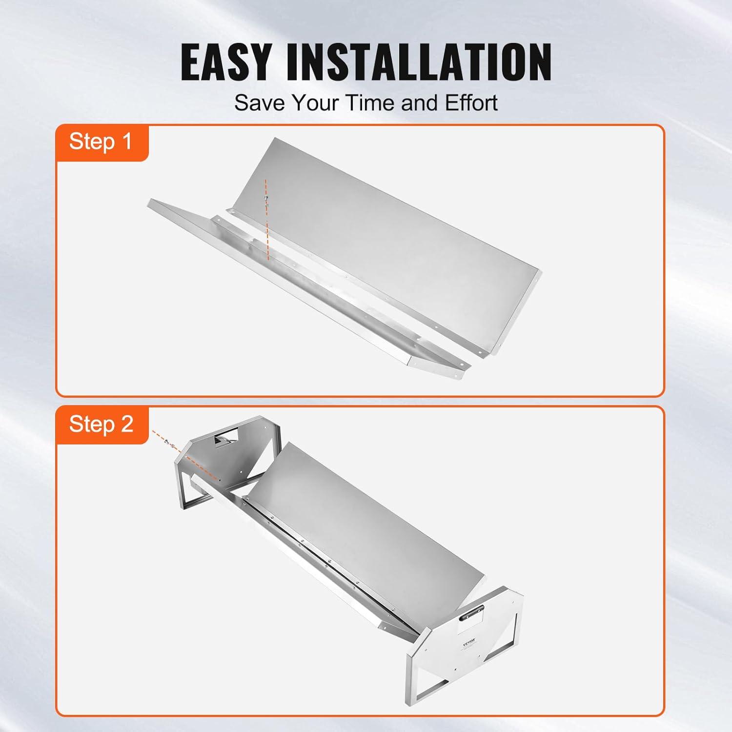 image:imageVEVOR Livestock Feeding Trough 22 Gallon Capacity 45 Hay Feeder Heavy Duty Steel Livestock Trough Galvanized Steel Sheep Feeder Trough Feeding up to 10 Goats for Horse Sheep Hog Farm Sheds Pen1 PCS