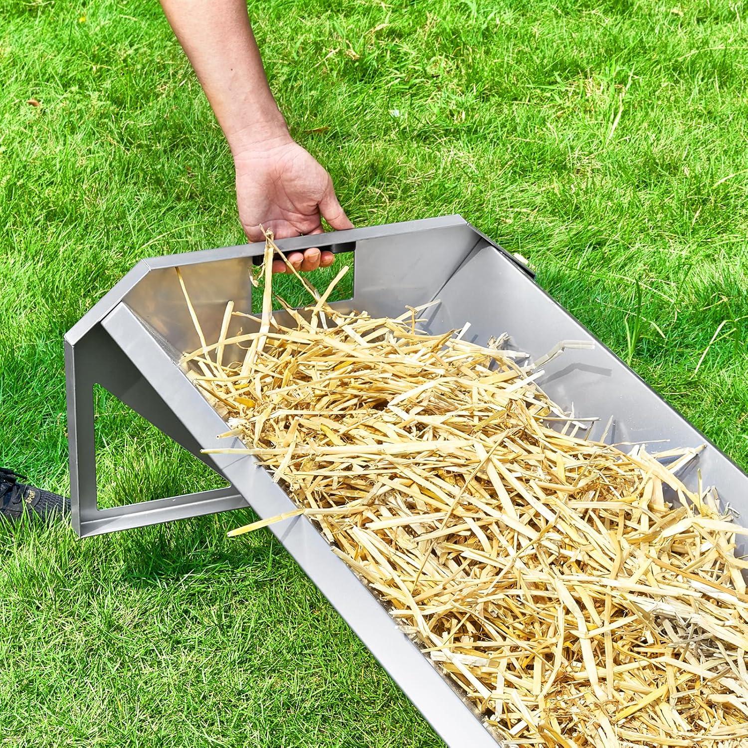 image:imageVEVOR Livestock Feeding Trough 22 Gallon Capacity 45 Hay Feeder Heavy Duty Steel Livestock Trough Galvanized Steel Sheep Feeder Trough Feeding up to 10 Goats for Horse Sheep Hog Farm Sheds Pen1 PCS