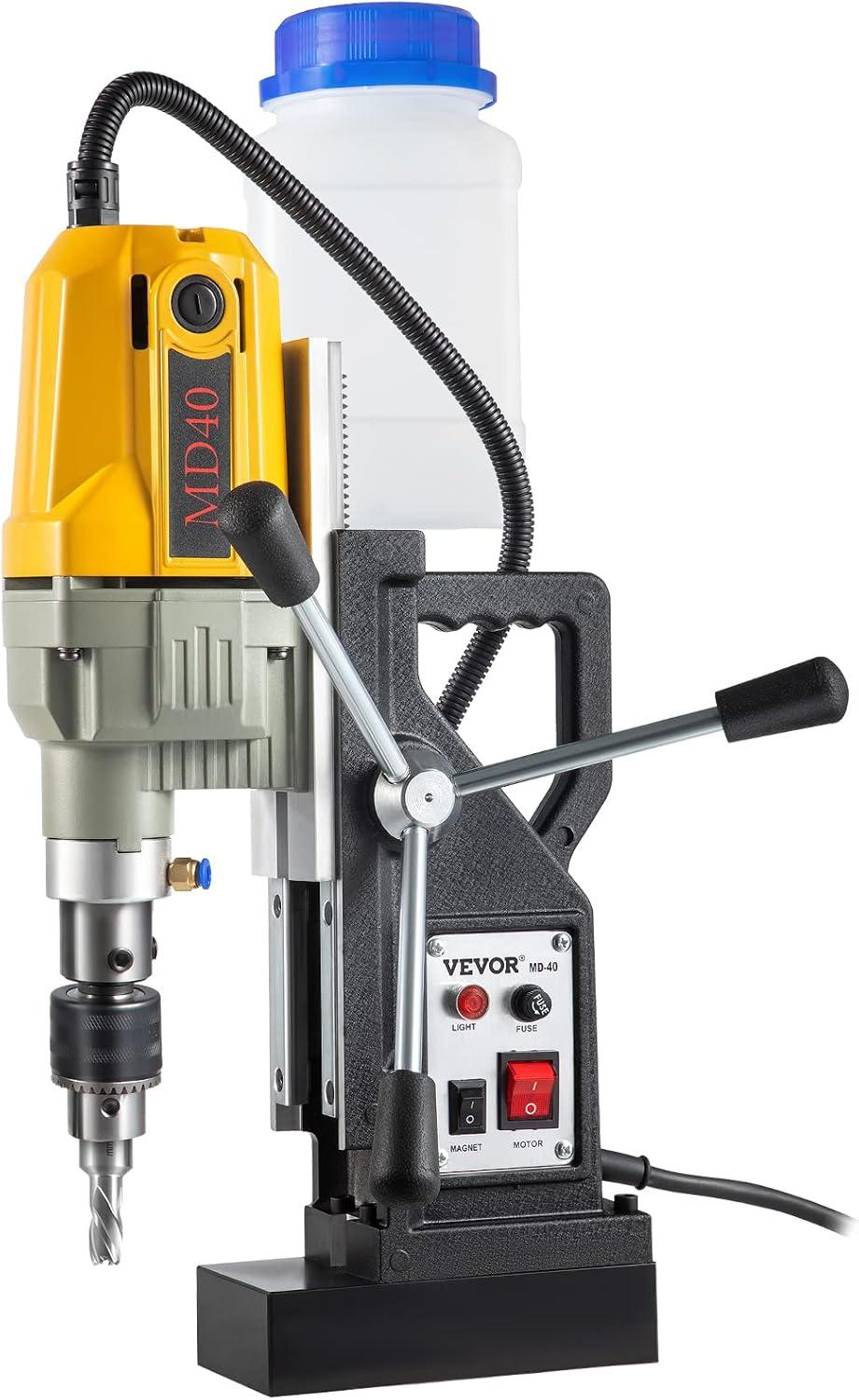 image:imageVEVOR Magnetic Drill 1450W Motor 16 in Boring Diameter 2810 lbf Portable Electric Mag Drill Press with 2 Coring Bits Variable Speed Drilling Machine for Metal Surface Home Improvement Industryw 157 7pcs
