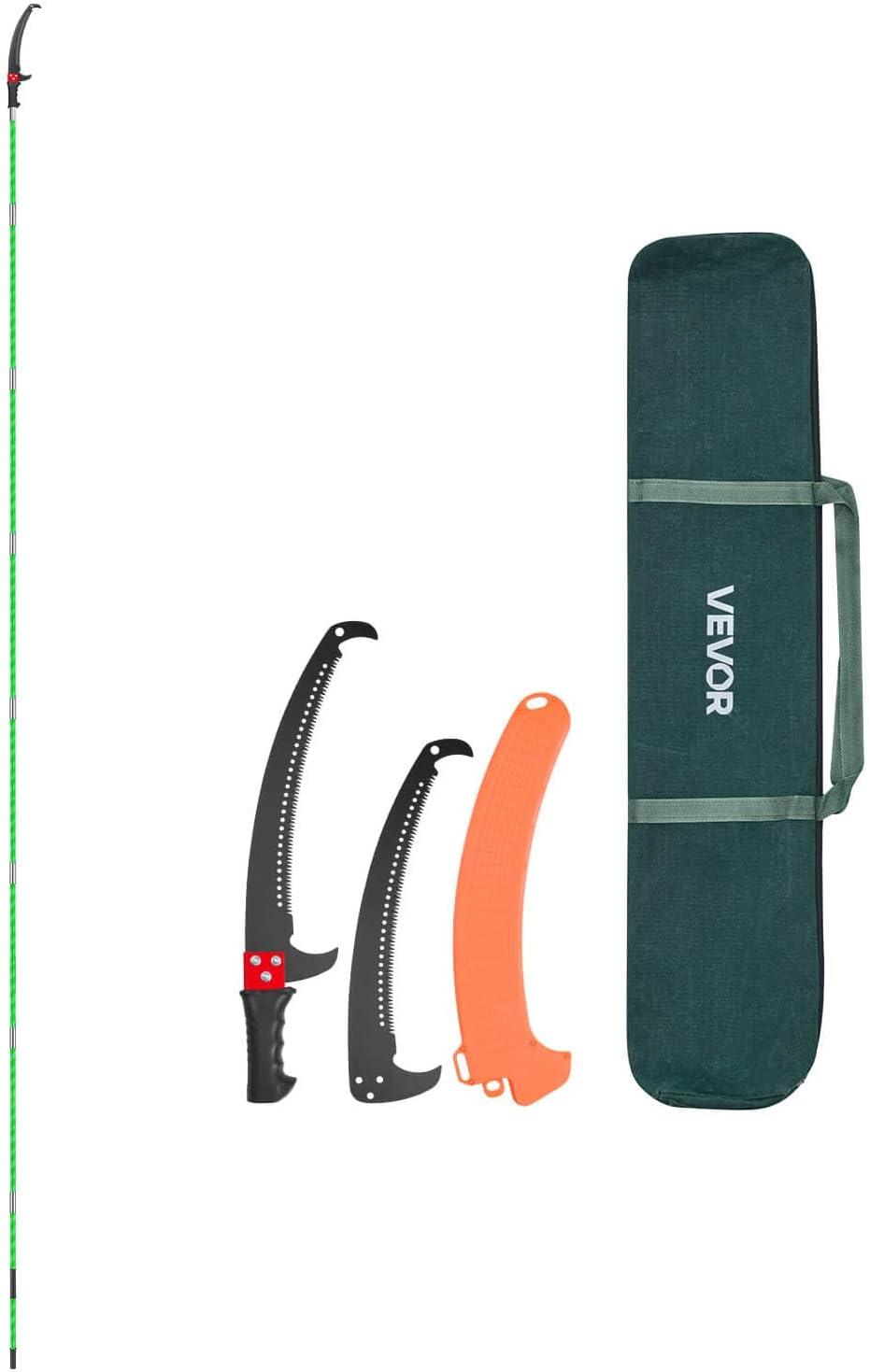 image:imageVEVOR Manual Pole Saw 7327 ft Extendable Tree Pruner Sharp Steel Blade and Scissors High Branches Trimming Branch Trimmer with Lightweight 8 Fiberglass Handles for Pruning Palms and ShrubsPole Saw