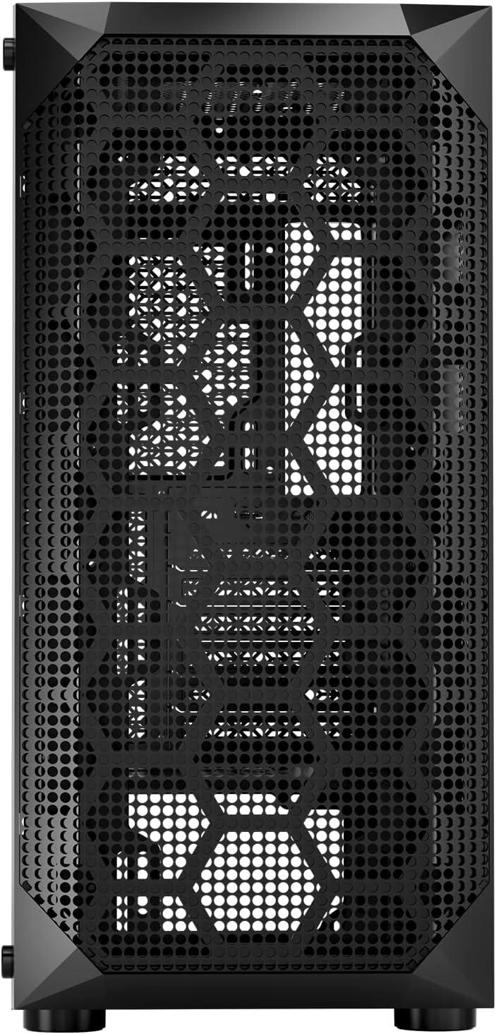 image:imageVEVOR PC Gaming Case MidTower Computer Case with HighAirflow Tempered Glass Panel Dust Filter 2 x 120 mm Fans Cable Management for GPU up to 360 mm in Length Compatible with ATXMATXITXFullTower