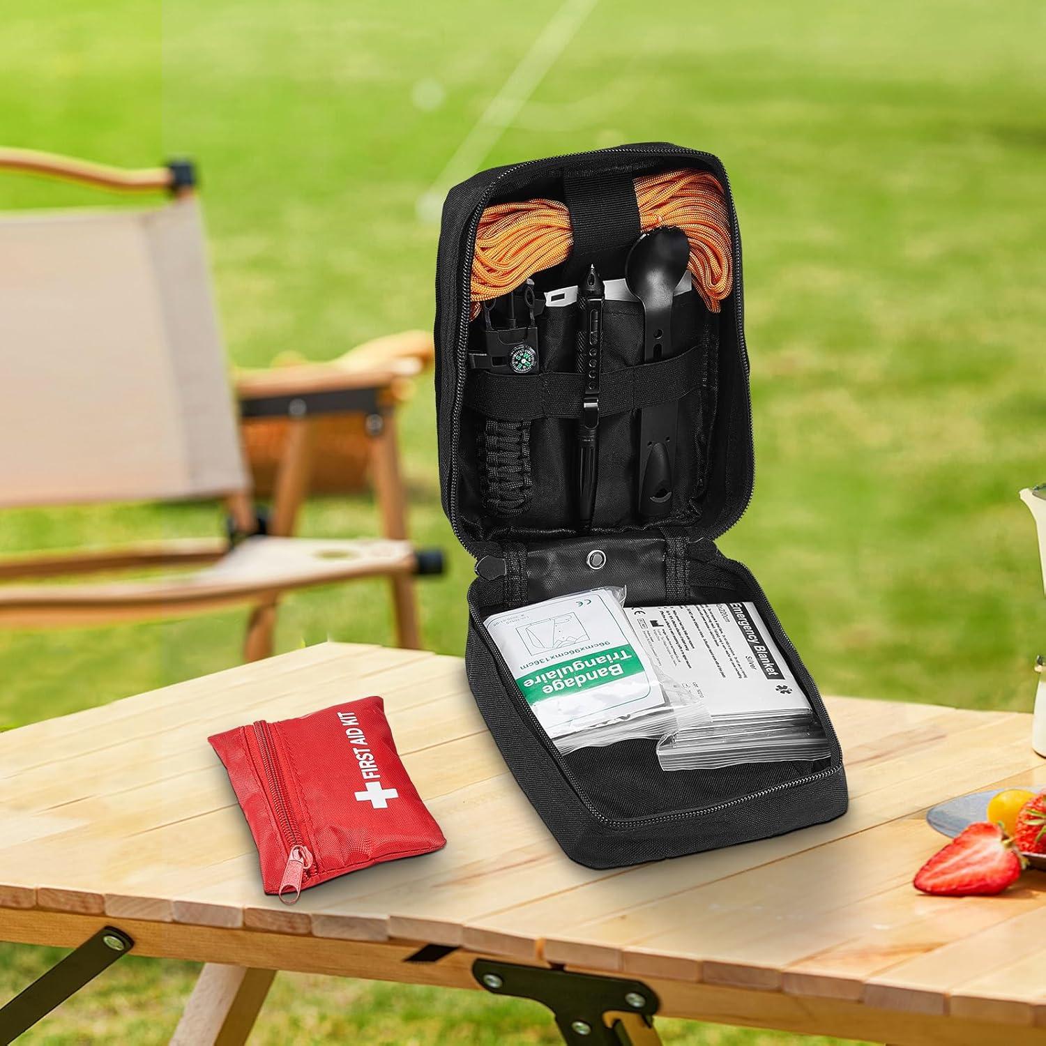 image:imageVEVOR Professional 500Piece First Aid Kit AllHazard Emergency Medical Supplies for Outdoor Home amp Car Durable 600D Nylon Bag250 Pieces