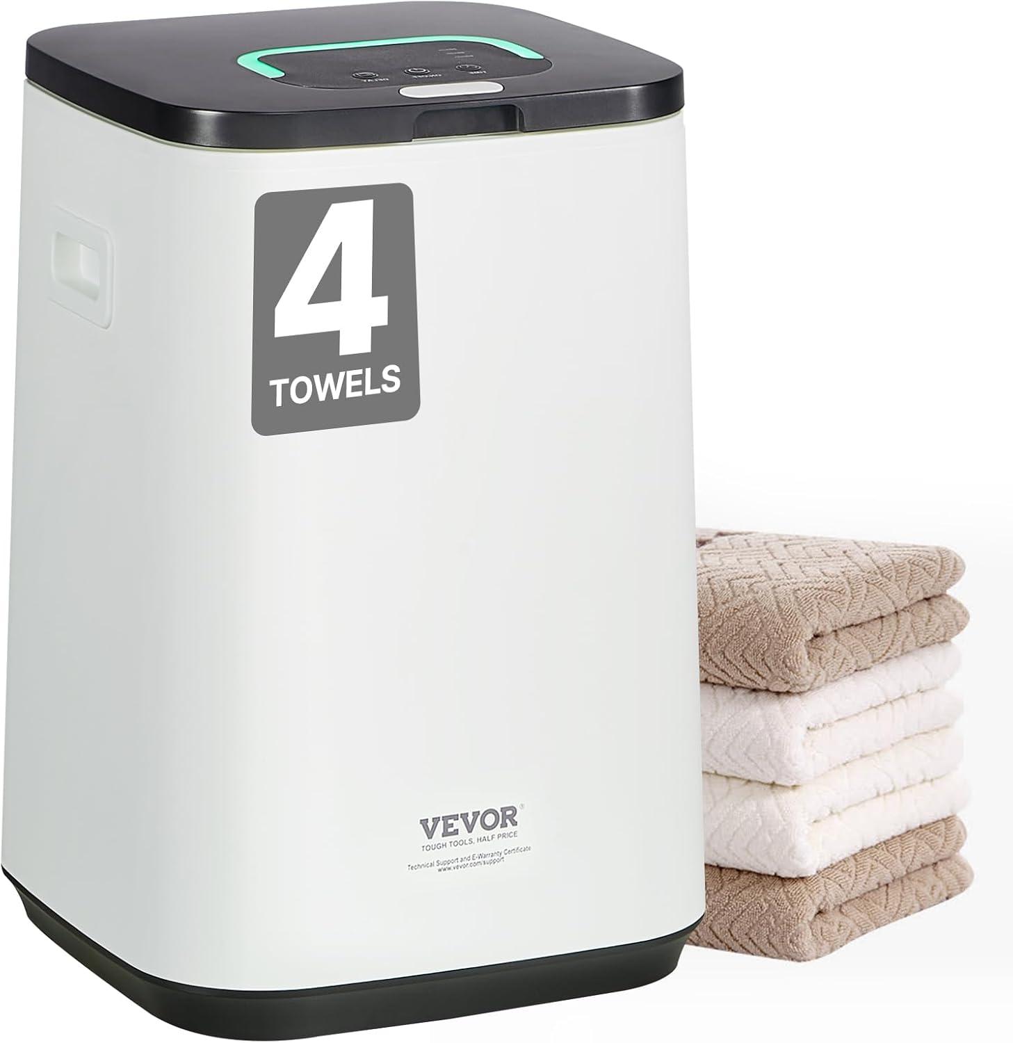 image:imageVEVOR Towel Warmer Bucket 20L Large Towel Warmer for Bathroom Auto Shut Off Towel Heater Fits up to Two 40x70 Oversized Towels Bathrobes Blankets 4Level Timer Towel Warmer Ideal for Spa GrayWhite