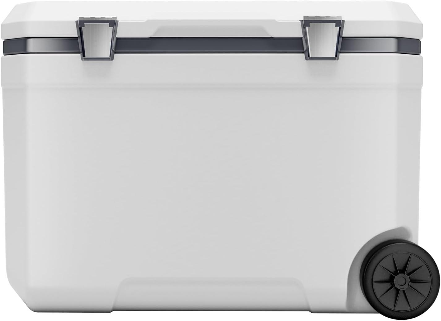 image:imageVEVOR UltraLight Hard Cooler Ice Retention Cooler with Heavy Duty Handle Ice Chest Lunch Box for Camping Travel Outdoor Keeps Cool for up to 6 Days 30 Lighter Than Rotomolded Coolers45 QT with wheels