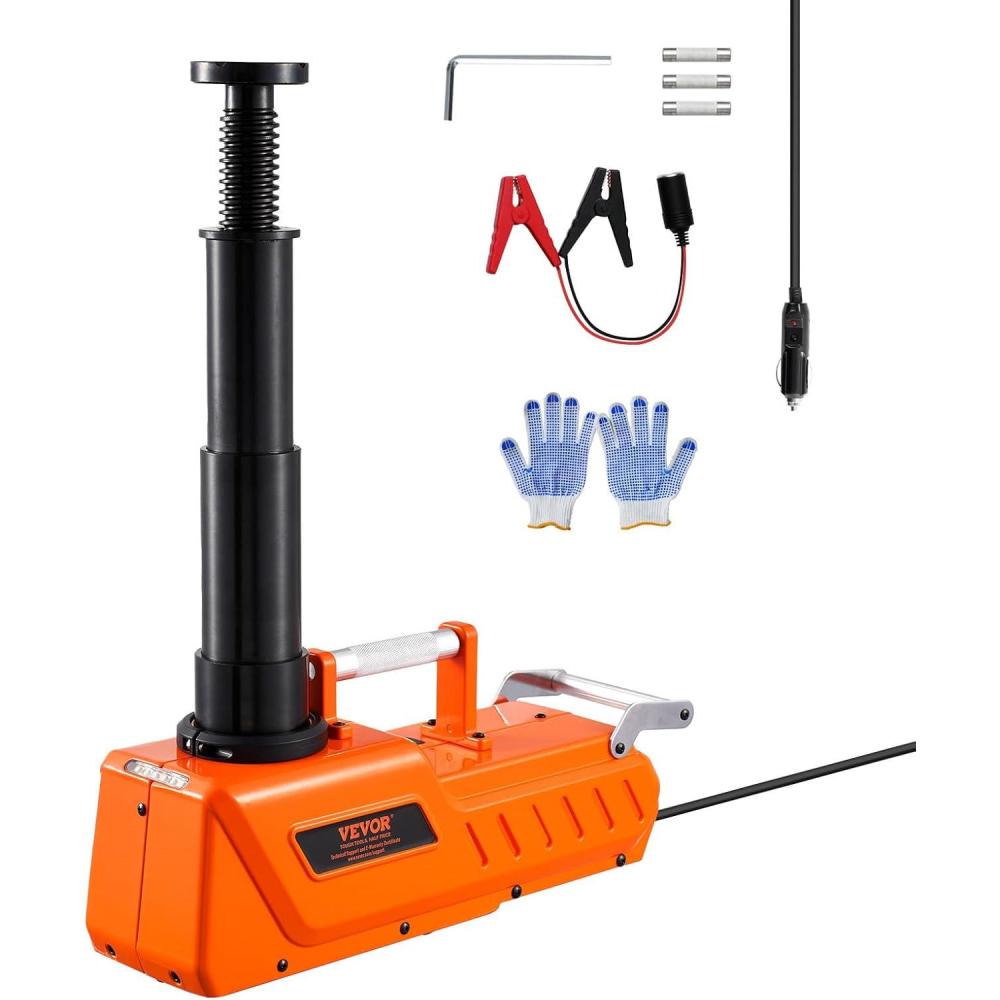 image:imageVEVOR Electric Car Jack 5 Ton11023 LBS Hydraulic Jack Lift with Electric Impact Wrench Builtin Inflatable Pump and LED Light for SUV MPV Sedan Truck Change Tires Garage Repair15T