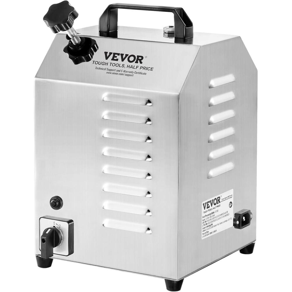 image:imageVEVOR Manual Meat Mixer 15 Pound Capacity Tank Meat Processing Equipment Stainless Steel Meat Mixer Sausage Mixer Machine with Lid and Handle Ground Beef Hand Mixer SilverCT22