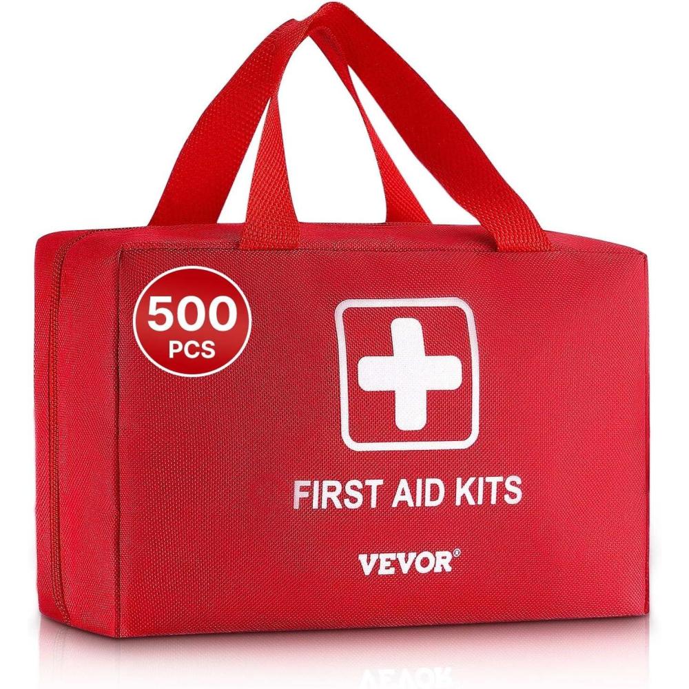 image:imageVEVOR Professional 500Piece First Aid Kit AllHazard Emergency Medical Supplies for Outdoor Home amp Car Durable 600D Nylon Bag500 Pieces