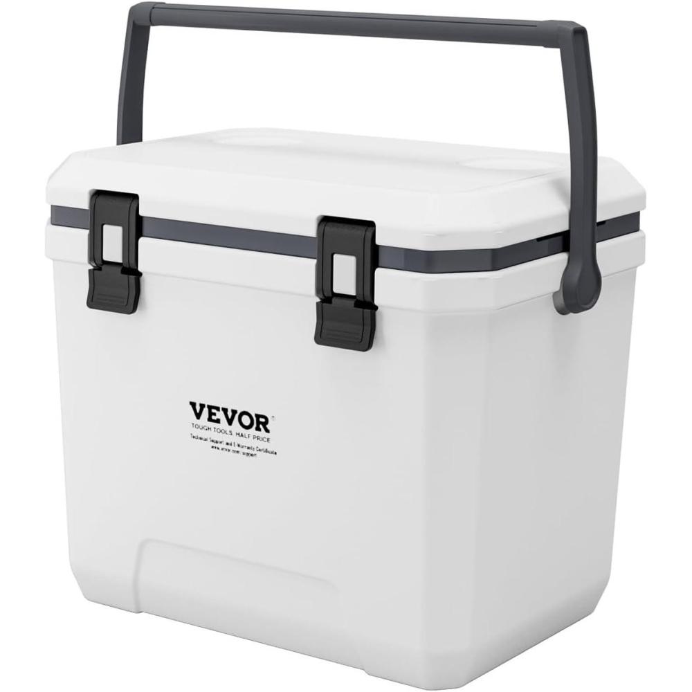 image:imageVEVOR UltraLight Hard Cooler Ice Retention Cooler with Heavy Duty Handle Ice Chest Lunch Box for Camping Travel Outdoor Keeps Cool for up to 6 Days 30 Lighter Than Rotomolded Coolers38 QT without wheels