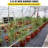 Happybuy 6x300ft Premium Weed Barrier Landscape Fabric Heavy Duty 2.4OZ, Woven Weed Control Fabric, High Permeability Good for Flower Bed, Geotextile Fabric Underlayment, Driveway Fabric Ground Cover(3FTx300FT-3.2OZ)