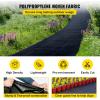 Happybuy 6x300ft Premium Weed Barrier Landscape Fabric Heavy Duty 2.4OZ, Woven Weed Control Fabric, High Permeability Good for Flower Bed, Geotextile Fabric Underlayment, Driveway Fabric Ground Cover(6FTx300FT-3OZ)