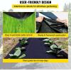 Happybuy 6x300ft Premium Weed Barrier Landscape Fabric Heavy Duty 2.4OZ, Woven Weed Control Fabric, High Permeability Good for Flower Bed, Geotextile Fabric Underlayment, Driveway Fabric Ground Cover(3FTx50FT-5OZ)