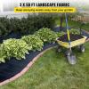 Happybuy 6x300ft Premium Weed Barrier Landscape Fabric Heavy Duty 2.4OZ, Woven Weed Control Fabric, High Permeability Good for Flower Bed, Geotextile Fabric Underlayment, Driveway Fabric Ground Cover(3FTx50FT-5OZ)