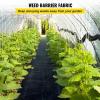 Happybuy 6x300ft Premium Weed Barrier Landscape Fabric Heavy Duty 2.4OZ, Woven Weed Control Fabric, High Permeability Good for Flower Bed, Geotextile Fabric Underlayment, Driveway Fabric Ground Cover(6FTx300FT-2.4OZ)