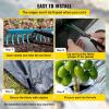 Happybuy 6x300ft Premium Weed Barrier Landscape Fabric Heavy Duty 2.4OZ, Woven Weed Control Fabric, High Permeability Good for Flower Bed, Geotextile Fabric Underlayment, Driveway Fabric Ground Cover(3FTx300FT-3.2OZ)