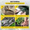 Happybuy 6x300ft Premium Weed Barrier Landscape Fabric Heavy Duty 2.4OZ, Woven Weed Control Fabric, High Permeability Good for Flower Bed, Geotextile Fabric Underlayment, Driveway Fabric Ground Cover(6FTx300FT-3OZ)