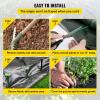 Happybuy 6x300ft Premium Weed Barrier Landscape Fabric Heavy Duty 2.4OZ, Woven Weed Control Fabric, High Permeability Good for Flower Bed, Geotextile Fabric Underlayment, Driveway Fabric Ground Cover(6FTx300FT-2.4OZ)