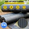 Happybuy 6x300ft Premium Weed Barrier Landscape Fabric Heavy Duty 2.4OZ, Woven Weed Control Fabric, High Permeability Good for Flower Bed, Geotextile Fabric Underlayment, Driveway Fabric Ground Cover(13FTx108FT-5OZ)