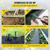 Happybuy 6x300ft Premium Weed Barrier Landscape Fabric Heavy Duty 2.4OZ, Woven Weed Control Fabric, High Permeability Good for Flower Bed, Geotextile Fabric Underlayment, Driveway Fabric Ground Cover(3FTx50FT-5OZ)