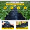 Happybuy 6x300ft Premium Weed Barrier Landscape Fabric Heavy Duty 2.4OZ, Woven Weed Control Fabric, High Permeability Good for Flower Bed, Geotextile Fabric Underlayment, Driveway Fabric Ground Cover(4FTx250FT-5OZ)