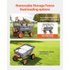 VEVOR 1200lbs 7Cu.Ft. Garden Dump Cart with 2-in-1 Convertible Handle and 13in All Terrain Wheels, Heavy Duty Poly Yard Dump Wagon Utility ATV Trailer Dump Cart Tow Behind for Lawn Mower Tractor(Upgraded 800LBS & Flat Free Tires)