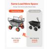VEVOR 1200lbs 7Cu.Ft. Garden Dump Cart with 2-in-1 Convertible Handle and 13in All Terrain Wheels, Heavy Duty Poly Yard Dump Wagon Utility ATV Trailer Dump Cart Tow Behind for Lawn Mower Tractor(Upgraded 800LBS & Flat Free Tires)