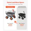 VEVOR 1200lbs 7Cu.Ft. Garden Dump Cart with 2-in-1 Convertible Handle and 13in All Terrain Wheels, Heavy Duty Poly Yard Dump Wagon Utility ATV Trailer Dump Cart Tow Behind for Lawn Mower Tractor(Upgraded 1200LBS & Flat Free Tires)