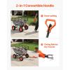 VEVOR 1200lbs 7Cu.Ft. Garden Dump Cart with 2-in-1 Convertible Handle and 13in All Terrain Wheels, Heavy Duty Poly Yard Dump Wagon Utility ATV Trailer Dump Cart Tow Behind for Lawn Mower Tractor(Upgraded 1200LBS & Flat Free Tires)