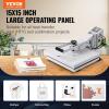 VEVOR 15×15 Heat Press Machine 8 in 1 Combo with 30 OZ Tumbler Press & Hat Press, Slide Out Heat Press Sublimation Machine for T-Shirts, Hats Caps Tumblers Glass Cans Mugs, and Plates (Light Green)(15 x 15-White)