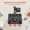 VEVOR 15×15 Heat Press Machine 8 in 1 Combo with 30 OZ Tumbler Press & Hat Press, Slide Out Heat Press Sublimation Machine for T-Shirts, Hats Caps Tumblers Glass Cans Mugs, and Plates (Light Green)(8in1-15×15-Black)