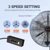 VEVOR 18 Inch Wall Mount Fan, 3-speed IP44 Waterproof Fan, Max. 4150 CFM Wall Mounted for Outdoor, Commercial, Residential, Greenhouse, Workshop, Patio, Black, ETL Listed(30 Inch)
