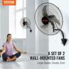 VEVOR 18 Inch Wall Mount Fan, 3-speed IP44 Waterproof Fan, Max. 4150 CFM Wall Mounted for Outdoor, Commercial, Residential, Greenhouse, Workshop, Patio, Black, ETL Listed(18 Inch 2 Pack)