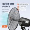 VEVOR 18 Inch Wall Mount Fan, 3-speed IP44 Waterproof Fan, Max. 4150 CFM Wall Mounted for Outdoor, Commercial, Residential, Greenhouse, Workshop, Patio, Black, ETL Listed(30 Inch)