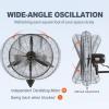 VEVOR 18 Inch Wall Mount Fan, 3-speed IP44 Waterproof Fan, Max. 4150 CFM Wall Mounted for Outdoor, Commercial, Residential, Greenhouse, Workshop, Patio, Black, ETL Listed(30 Inch)