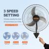 VEVOR 18 Inch Wall Mount Fan, 3-speed IP44 Waterproof Fan, Max. 4150 CFM Wall Mounted for Outdoor, Commercial, Residential, Greenhouse, Workshop, Patio, Black, ETL Listed(20 Inch)