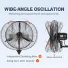 VEVOR 18 Inch Wall Mount Fan, 3-speed IP44 Waterproof Fan, Max. 4150 CFM Wall Mounted for Outdoor, Commercial, Residential, Greenhouse, Workshop, Patio, Black, ETL Listed(24 Inch)