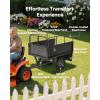 VEVOR 22 Cu.Ft 1600Lbs Steel ATV UTV Trailer Tow Behind Dump Cart, Heavy Duty Pull Behind Utility Dump Trailer for Lawn Mower Trailer Tractor Garden Yard with Removable Rear Panel(600Lbs&17cu.ft)