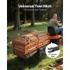 VEVOR 22 Cu.Ft 1600Lbs Steel ATV UTV Trailer Tow Behind Dump Cart, Heavy Duty Pull Behind Utility Dump Trailer for Lawn Mower Trailer Tractor Garden Yard with Removable Rear Panel(1600Lbs&22cu.ft)
