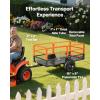 VEVOR 22 Cu.Ft 1600Lbs Steel ATV UTV Trailer Tow Behind Dump Cart, Heavy Duty Pull Behind Utility Dump Trailer for Lawn Mower Trailer Tractor Garden Yard with Removable Rear Panel(1600Lbs&22cu.ft)