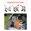 VEVOR 400L/450lbs Large Collapsible Double Decker Wagon, Foldable Heavy Duty Beach Wagon Cart with Big Wheels for Sand, Folding Utility Sports Cart for Camping Garden(550Lbs/220L)