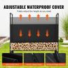 VEVOR 8.5FT Outdoor Firewood Rack with Cover, 102×14.2×46.1 in, Heavy Duty Firewood Holder & 600D Oxford Waterproof Cover for Fireplace, Patio, Indoor/Outdoor Log Storage Rack for 1/2 Cord of Firewood(4.3 FT)